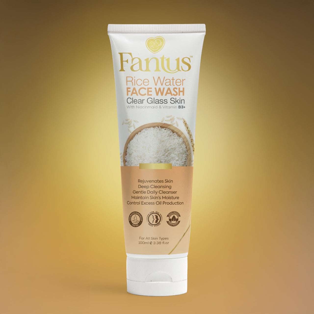Fantus Care Clear Glass Skin Rice Face Wash